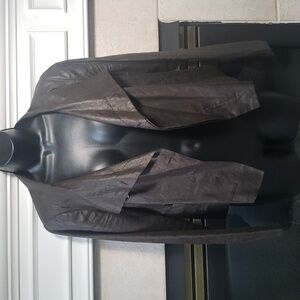 💥4/$20 Magaschoni linen light weight brown metallic jacket.